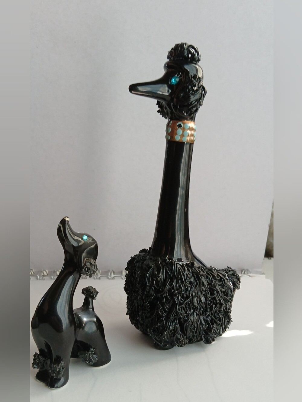 1950's Vintage Black Spaghetti Poodles Set